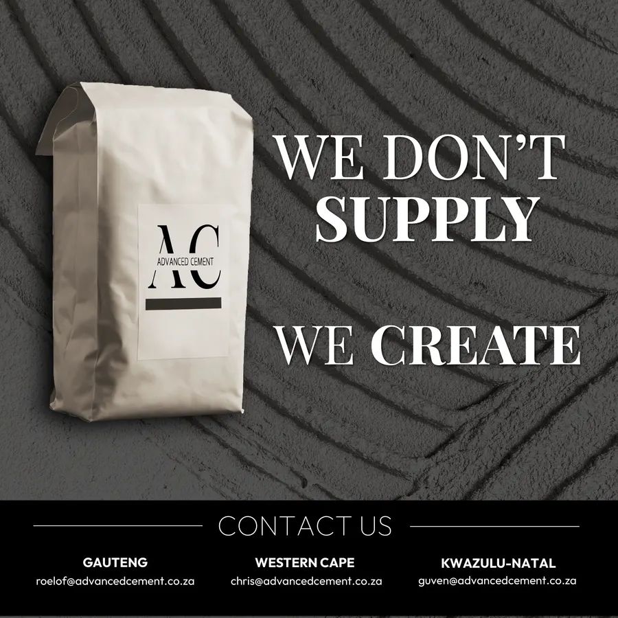 Advanced Cement post: We don't supply, we create