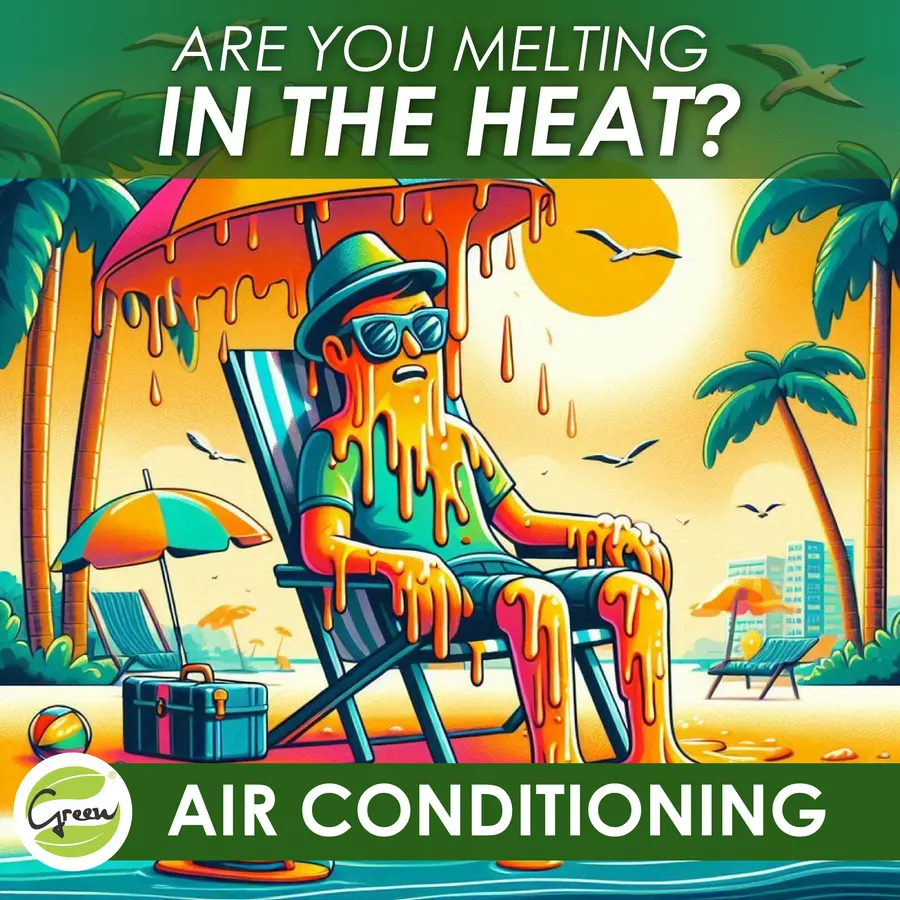 Green Air Conditioning illustrated summer post