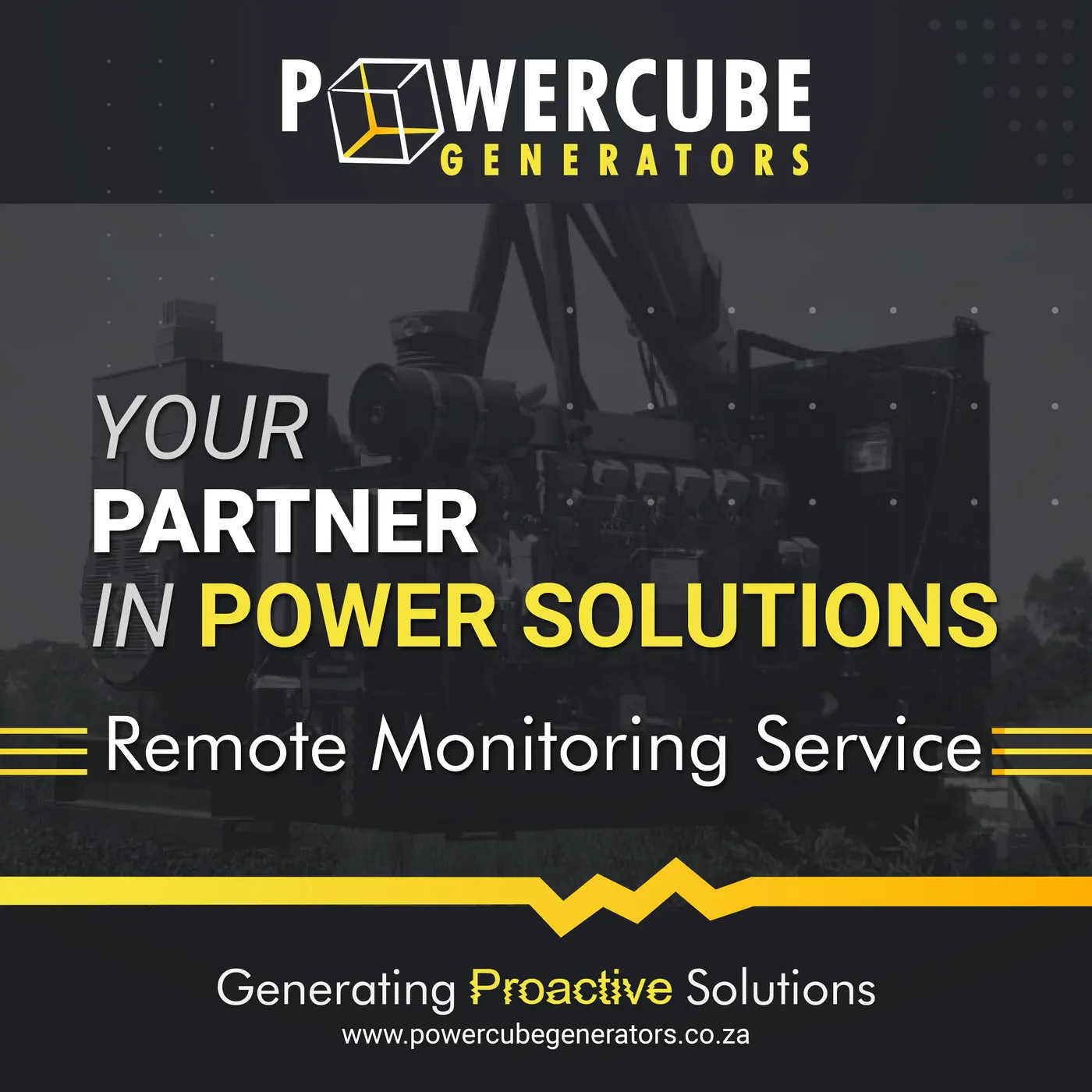 Powercube Generators social post about remote monitoring